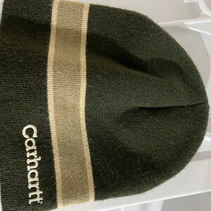 Carhartt Olive and Beige Knit Hat